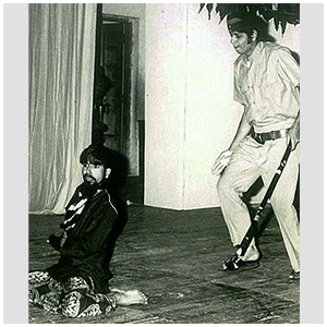 Rangbal performing a drama