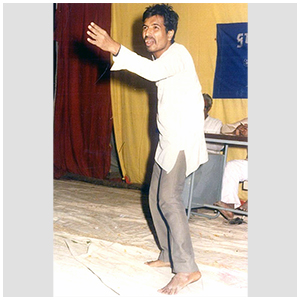Rangbal performing a drama