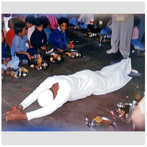 Rangbal with students at Sharda Mandir School